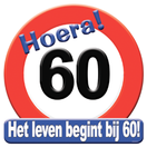 Huldeschild verkeersbord 60 jaar