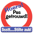 Huldeschild verkeersbord Pas getrouwd