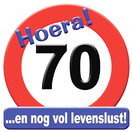 Huldeschild verkeersbord 70 jaar