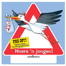 Huldeschild verkeersbord jongen