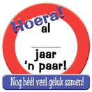 Huldeschild verkeersbord al..jaar een paar