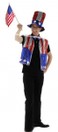 Carnaval USA set Gilet met hoed en strik