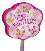 Piñata Roze Wolk Happy Birthday