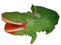 Piñata Krokodil 50 x 35 x 12 cm