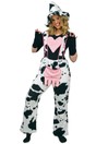 Fun kleding Tuinbroek Koe pluche mt M