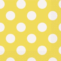 Polka Dots Servetten Geel