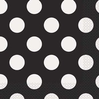 Polka Dots Servetten Zwart