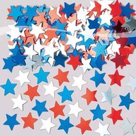 Confetti Stars rood wit blauw