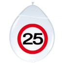 Ballon verkeersbord 25