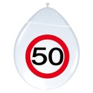 Ballon verkeersbord 50