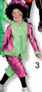 Zwarte Piet B Kids 4-6 jaar nr 3 groen / roze