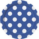 Polka Dots Bord 18 cm Blauw