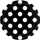 Polka Dots Bord 18 cm Zwart