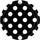 Polka Dots Bord 18 cm Zwart