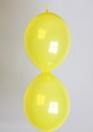 Doorknoop ballon geel