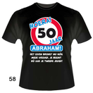 T-shirt verkeersbord 50 jaar Abraham