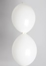 Doorknoop ballon wit